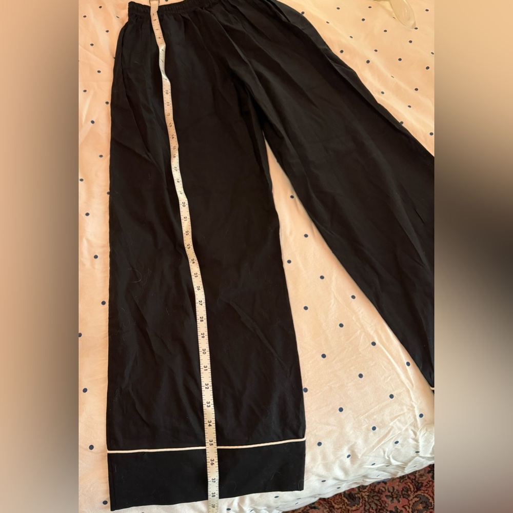 Cynthia Rowley Pajama pants- size M fits like a size 4- black cotton